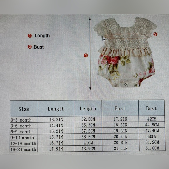 6-9mo lace romper or onesie infant - Picture 5 of 6